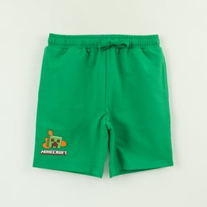 Short Niño Verde Bolsillo Trasero Creeper Minecraft