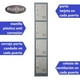 thumbnail image 3 of Locker Casillero Metalico 1 Cuerpo 4 Puertas, 3 of 7