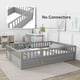 thumbnail image 3 of Full size Floor bed, integral construction with super high security barrier, door, children's floor bed frame, Montessori wooden children's floor bed, Grey, 3 of 3