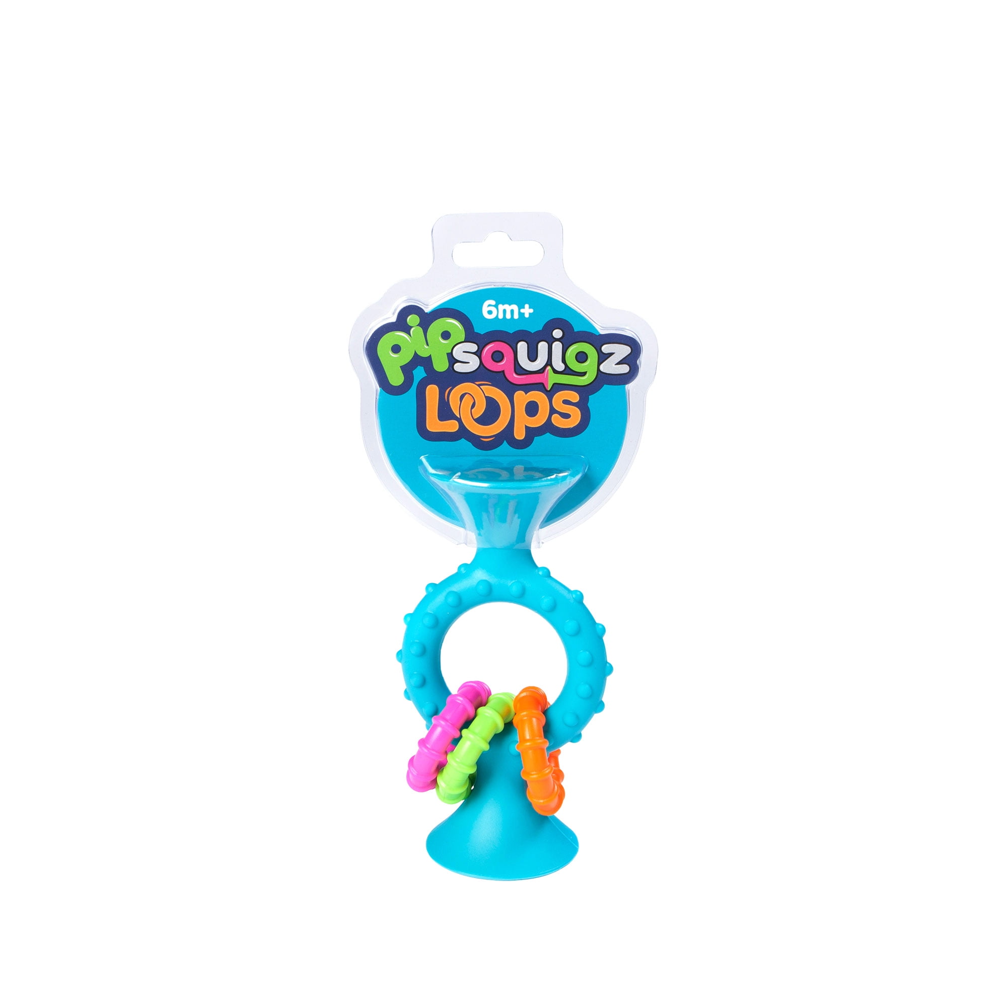 Fat Brain Toy Co - Pipsquigz Loops Sonajero Sensorial, Mordedor Para Bebe