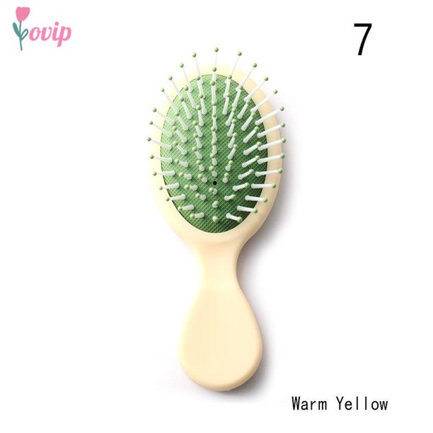 Travel Foldable Hair Comb with Mirror Brush Massage Anti Static Hair Comb Hairdressing Personality Hairpin Styling Combs Tool
