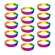 thumbnail image 1 of 15 Piezas / paquete Pulseras de silicona simples Pulseras de goma de moda Rainbow, 1 of 5