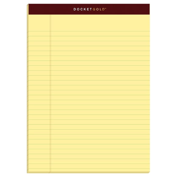Bloques De Escritura Docket Gold 8 5 X 11 75 Pulgadas Regla Legal 50 Hojas