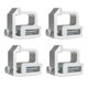 thumbnail image 3 of Abrazaderas De Montaje De Aluminio Resistente Para Chevy More Pick-up Truck Silver 4 Piezas, 3 of 5
