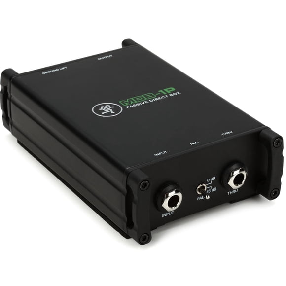 Caja pasiva directa Mackie MDB-1P de 1 canal con almohadilla de -15 dB