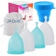 thumbnail image 1 of Juego de 4 coronas para copa menstrual con vaso esterilizador y soporte, 1 of 6