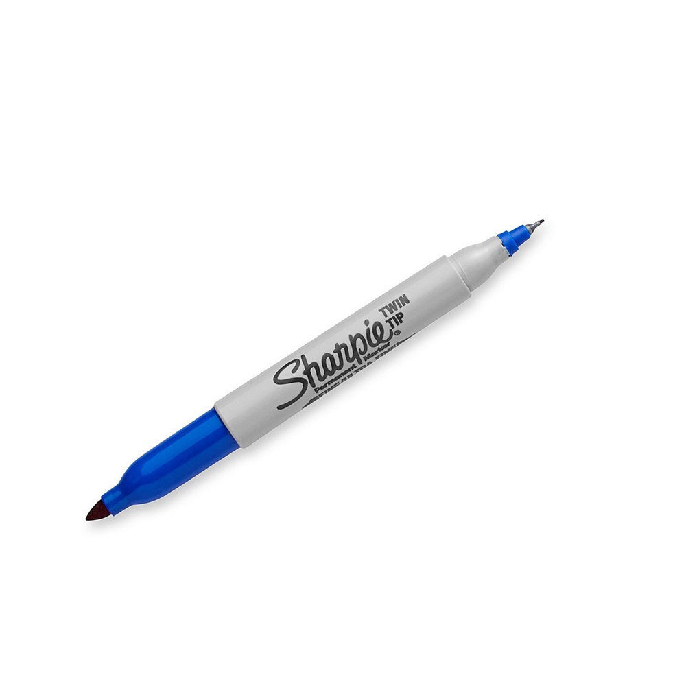 Sharpie - Marcador Permanente Doble Punta Azul X12 Ud