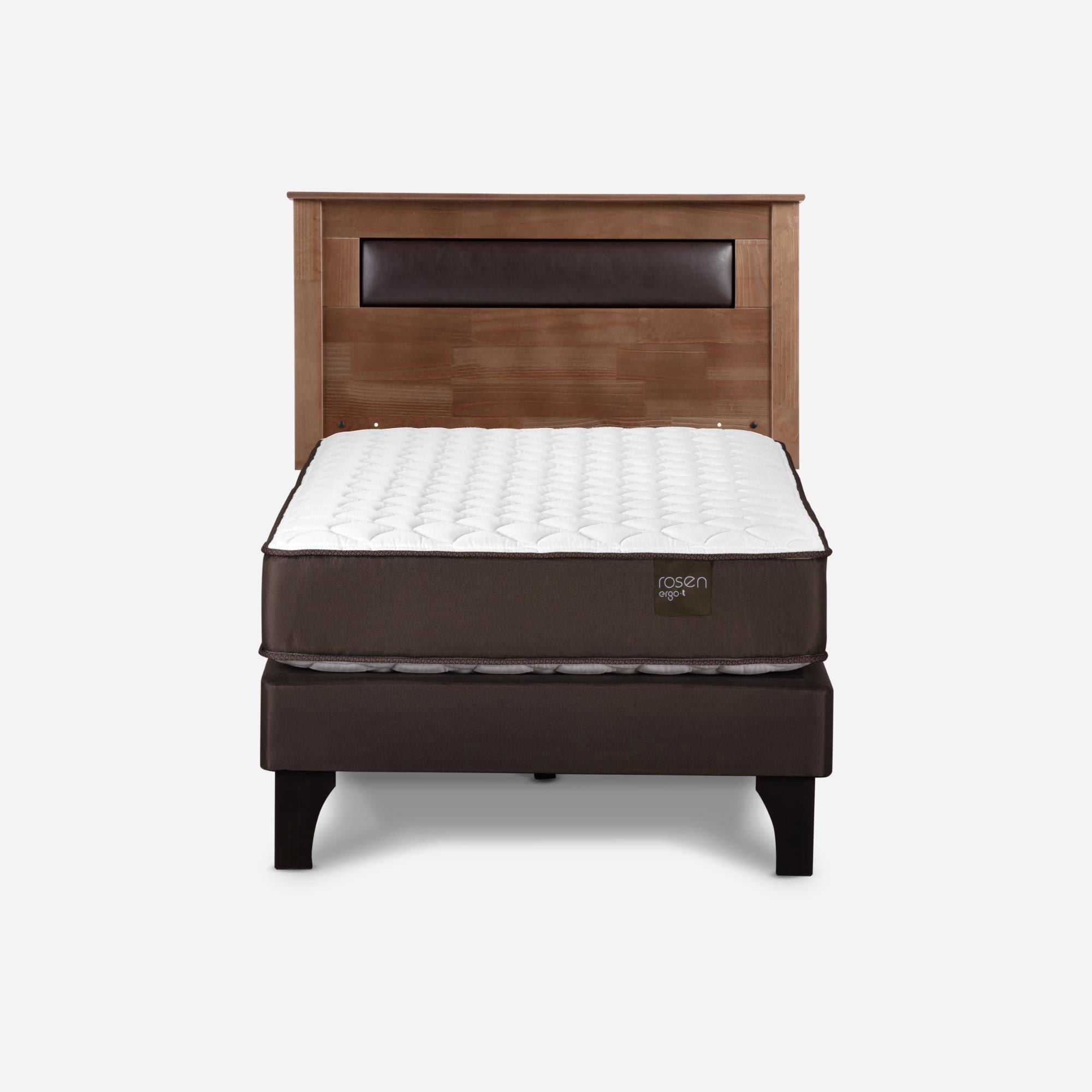 Cama Europea New Ergo T Respaldo Ferrara 1.5 Plazas