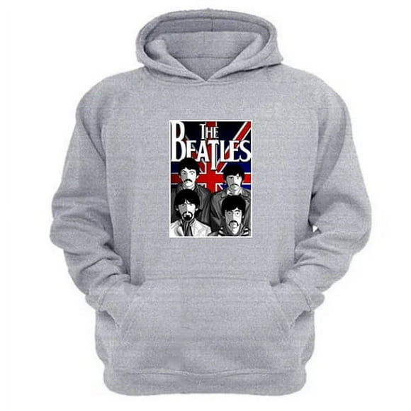 Polerón Canguro The Beatles Gris Claro Talla S Unisex