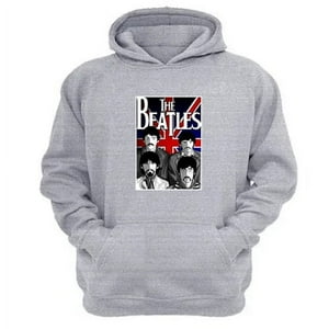 Genérico - Polerón Canguro The Beatles Gris Claro Talla Xs Unisex