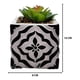 thumbnail image 3 of Planta Artificial Macetero Cerámica Vintage Cubo Cuadrado, 3 of 3
