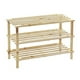 thumbnail image 1 of Zapatero Organizador De Madera Con 3 Niveles Café Claro Rectangular, 1 of 3