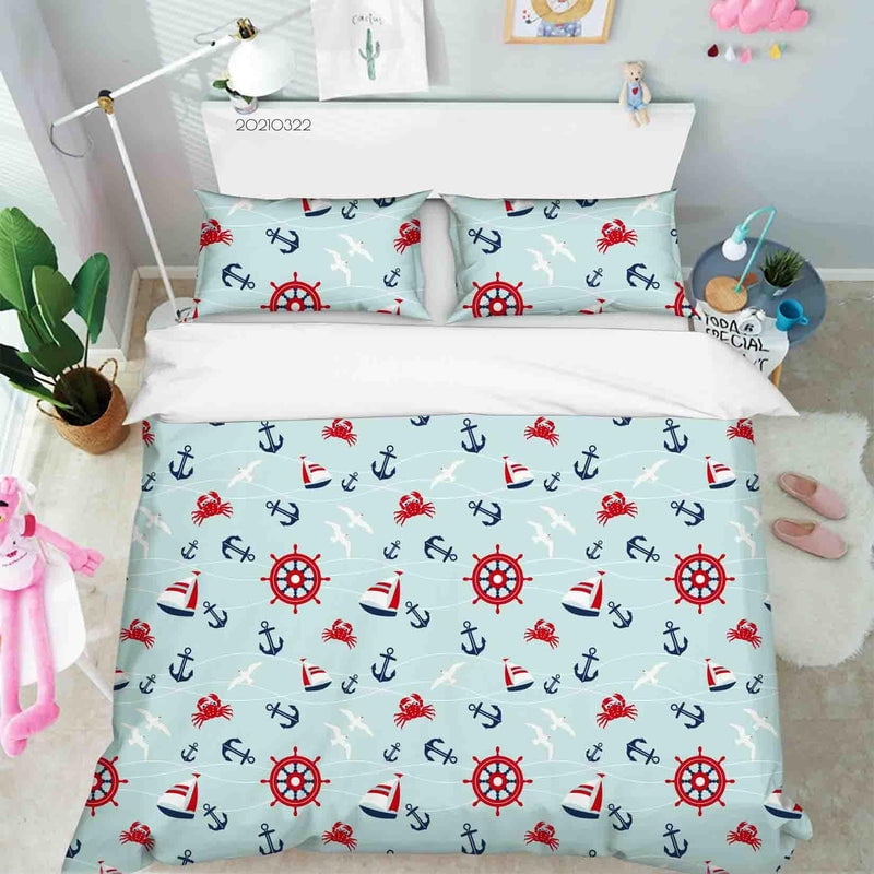 Milsleep - 3d Cartoon Sealife Pattern Funda Nórdica Juego De Cama Funda Nórdica Fundas De Almohada