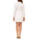 thumbnail image 3 of INSPIRE CHIC Vestido de Mujer Regreso a Clases Mangas Largas Cuello Vuelto Botón Floral Mini Vestido Camisa Blanco XS, 3 of 7