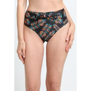 Samia - Bikini Calzón Con Amarra Estampado Hojas L