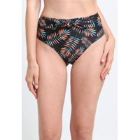 Samia - Bikini Calzón Con Amarra Estampado Hojas L