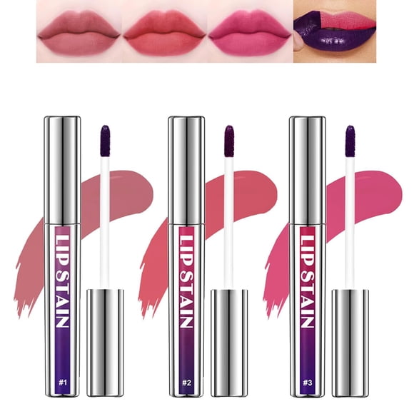 Set De Tintes Para Labios Delineador De Labios Impermeable De Larga Duración 3 Unidades