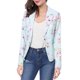 thumbnail image 1 of INSPIRE CHIC Chaqueta Ajustada de Mujer para Regreso a Clases de Profesora con Solapa de Muesca Estampada Abierta para Traje de Trabajo L Azul-Floral, 1 of 8