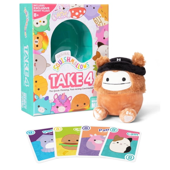 Juego WHAT DO YOU MEME? Squishmallows Take4 Family tiene más de 8 años
