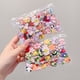 thumbnail image 1 of 50pcs/pack Children's Cute Thumb Hair Ring Tie Hair Accessories Baby Head Rope, Little Girl High Elastic Not Baby Leather Band, 1 of 4