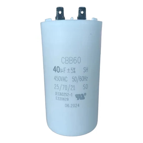 Condensador Capacitor De Partida 40 Uf Con Terminal 450vac