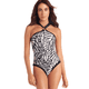 thumbnail image 1 of Traje De Baño Black And White Halter Control De Abdomen Chamela L, 1 of 4