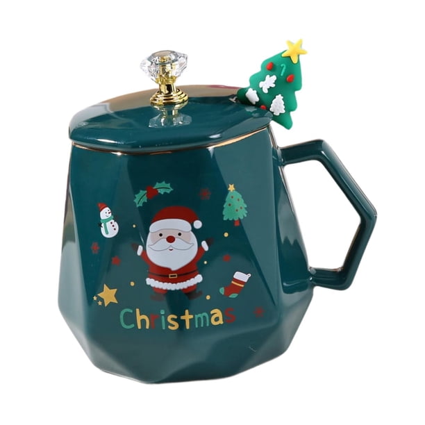 Taza De Café Navideña, Taza Para Beber, Tazas De Agua Reutilizables Para La Cocina Del Restaurante, Verde