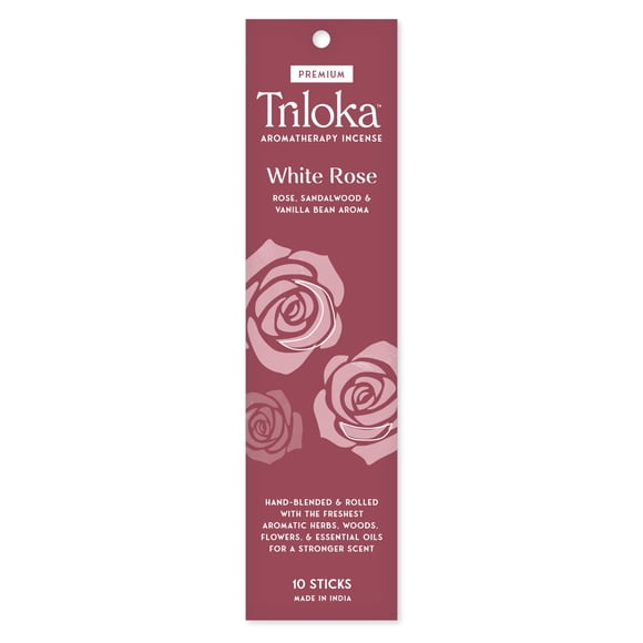 Incienso Triloka White Rose Premium 10 varitas