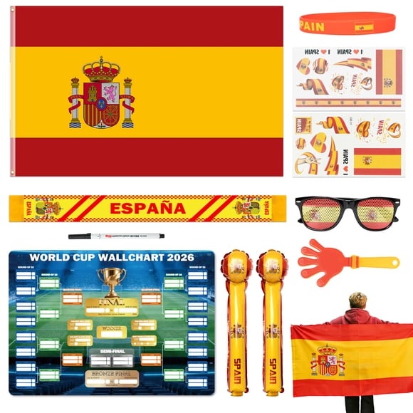 Kit de apoyo para aficionados Kaitiaki España 11 piezas Mundial 2026