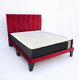 thumbnail image 1 of Cama europea 2 plazas + Colchon con respaldo y bases divididas Rojo Felpa, 1 of 4
