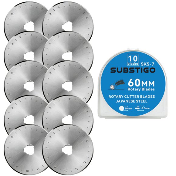 Hojas para Cortadora Rotativa SUBSTIGO Acero SKS-7 60 mm Paquete de 10