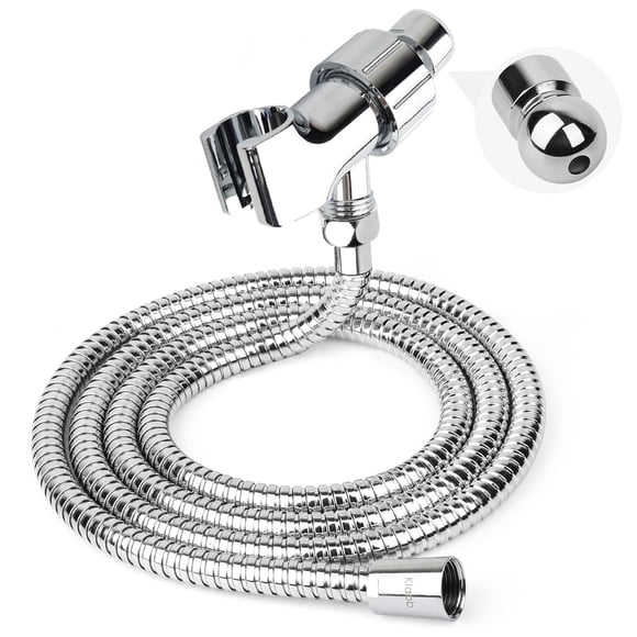 Manguera y soporte para ducha Klabb de 200 cm de acero inoxidable