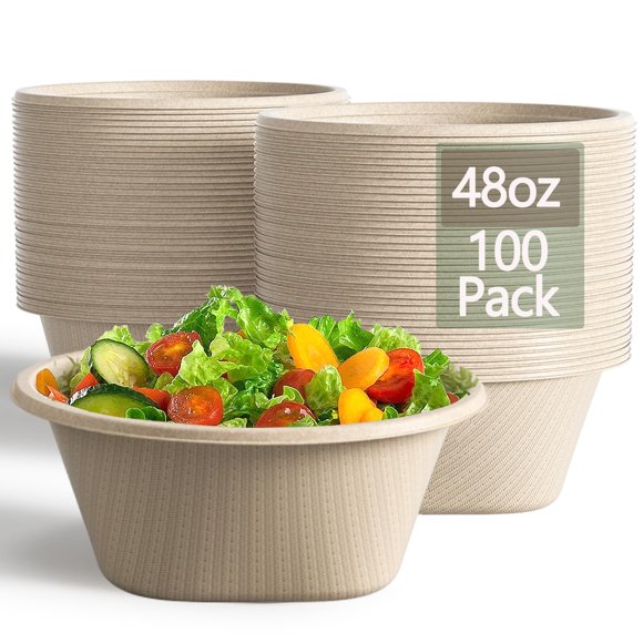 Cuencos de papel desechables Homestockplus 1400 ml [paquete de 100]