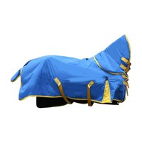 Ioensy - Sábana Para El Cuidado Del Caballo A Prueba De Viento Con Cuello Ropa Impermeable Para Caballos Manta Para Caballos Azul Talla M