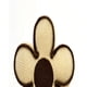 thumbnail image 2 of Cojin En Forma De Flor Acanalado Color Beige Con Borde Marron, 2 of 4