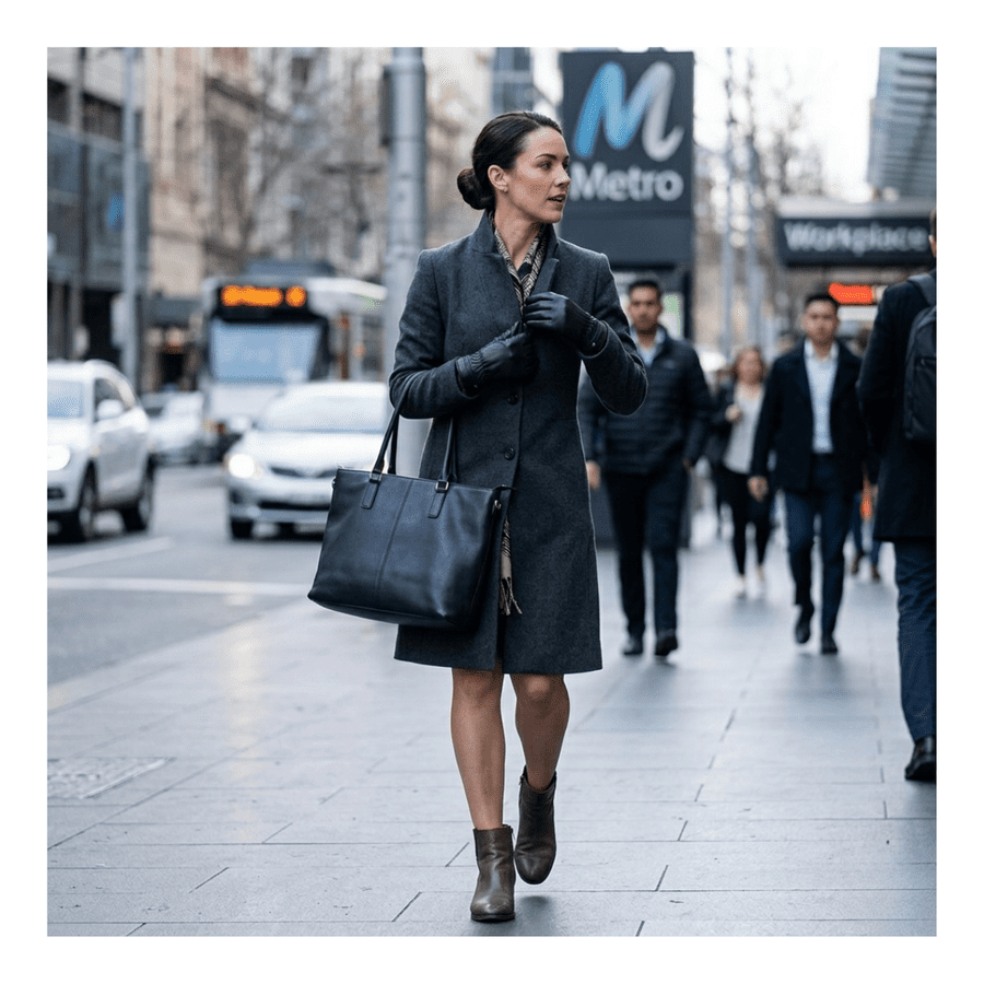 Genérico - Guantes De Invierno Para Mujer En Cuero Sintético Mate Con Forro Térmico Y Ajuste Elástico