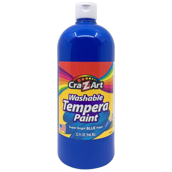 Pintura al temple Cra-Z-Art azul, 946 ml, lavable para niños a partir de 3 años