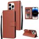 thumbnail image 2 of Funda Cartera para iPhone 14 Pro con Tarjetero, Soporte y Cordón - Protección Marrón, 2 of 5