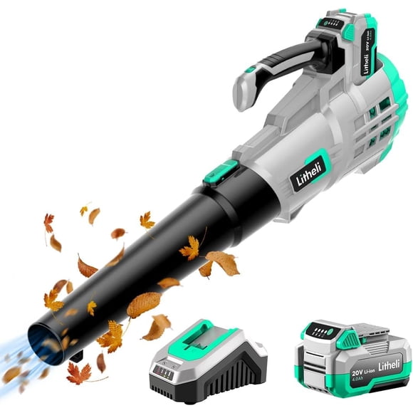 Soplador de hojas inalámbrico Litheli 20V 350 m³/h 85 km/h 4.0 Ah