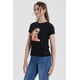 thumbnail image 2 of Polera Mujer Básica Print Negro / Rojo, 2 of 4