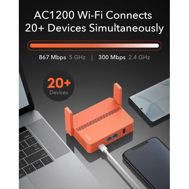 Router Wi-Fi de viaje Cudy AC1200, extensor/repetidor TR1200 | Lider