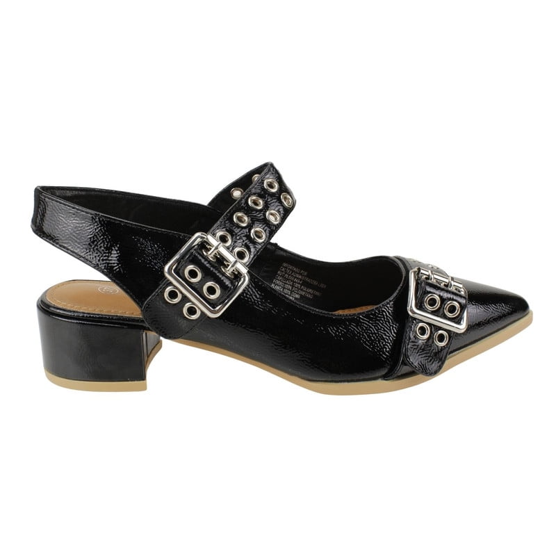 Zapato Agua De Coco Hebillas Negro