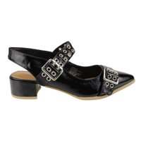 Zapato Agua De Coco Hebillas Negro