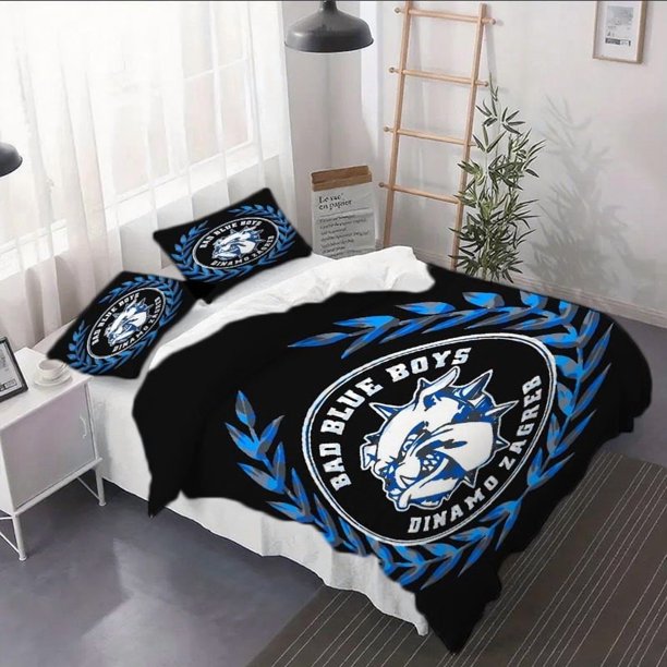 3pcs Dinamo Zagreb Football Club Themed Duvet Cover Set - Soft And Breathable Bedding Decor Suitable for Teenage Home Decoration