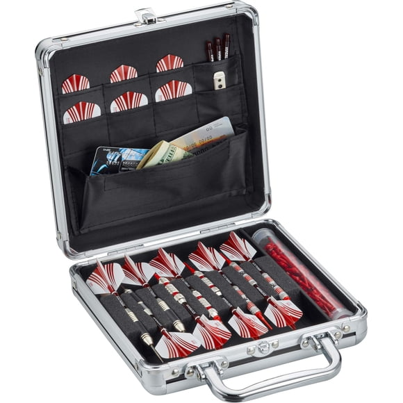 Maletín de transporte de dardos Casemaster Ternion de aluminio para 9 dardos