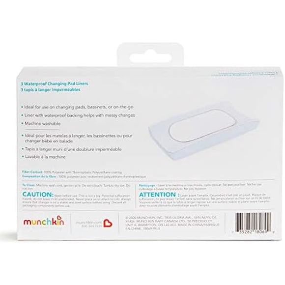 Forro Impermeable Munchkin Para Mudador 3 Unidades 58x29cm
