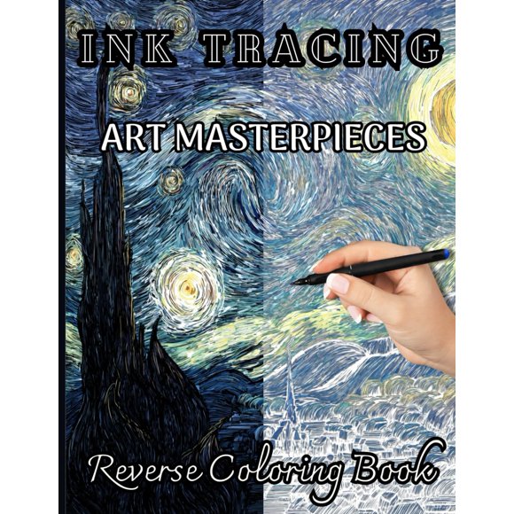 Libro para colorear Majosta INK TRACING ART MASTERPIECES