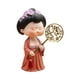 thumbnail image 3 of Cabeza Temblorosa Decoración Del Salpicadero Del Coche Ventana Tang Girl Estatua De Resina Estatuilla Ventilador Violeta Floral, 3 of 3