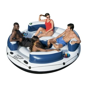 Flotador Isla Con Respaldo 4 Personas 2.56Mx2.56M Bestway Azul Tamaño Unico