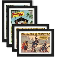 Marco De Cómic Jupdec De Madera De Primera Calidad Para Cómics De 17 X 26 Cm, Paquete De 4